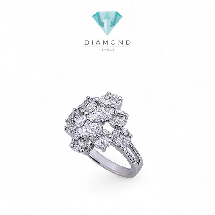 Flower Diamond Ring 18K / Diamond Jewelry