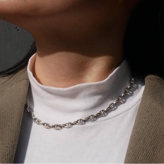 Hermes d'ancher small chain 18K gold Diamond Jewelry