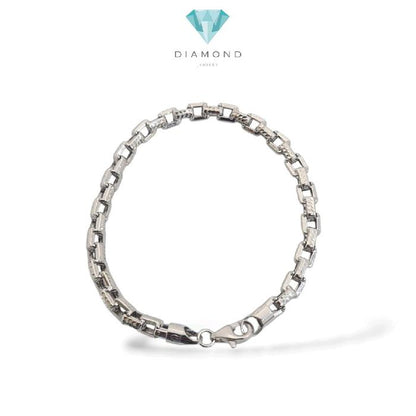 Blockchain Whitegold Brecelet 17K / Diamond Jewelry /485GMS506LS