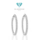 Diamond Hoop earring 18k white gold/anting berlian hoop bulat 18k-Diamond Jewelry