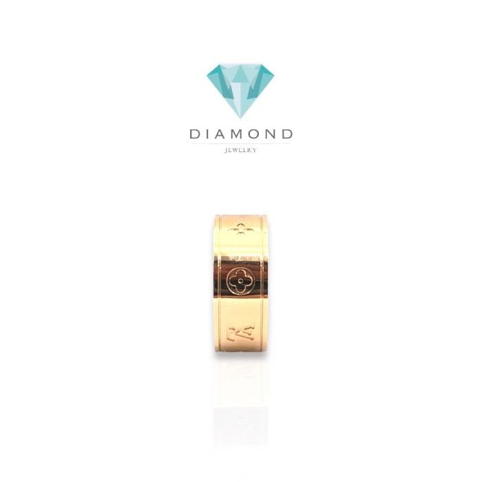 Cincin fashion 18k yellow gold/ rose gold ring les gaston  18k simple stamp ring- diamond jewelry