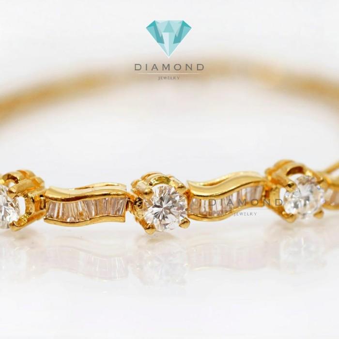 Diamond Bangle - Gelang Berlian - Diamond Jewelry - Rose Gold 03030431