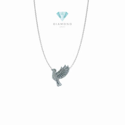 Diamond Necklace Flying Bird 18K White Gold Diamond Jewelry-1KB5LSNEWFLYING-HT