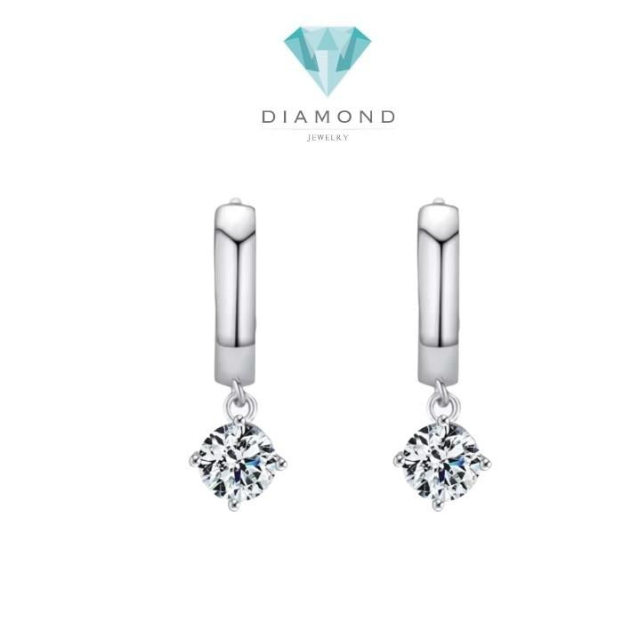 Diamond solitaire Clara Earring /Anting klep Berlian Satu Mata 18K Diamond Jewelry