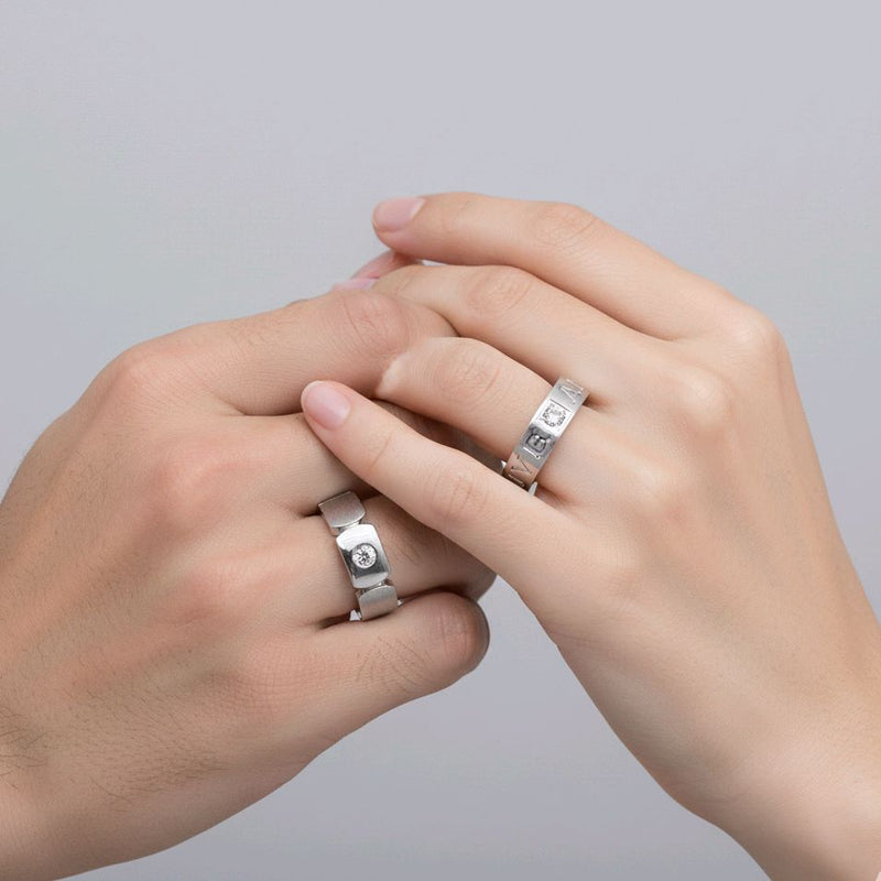 Wedding Diamond Ring 18K / Cincin Kawin Berlian 18K / Diamond Jewelry 87CBGT695WPLS - 90CBNKH7410WPLS