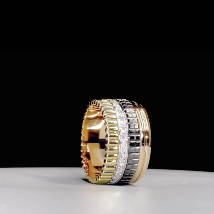 Quatro Diamond Ring 18K Quadran bouch ceramic white gold diamond ring Diamond Jewelry