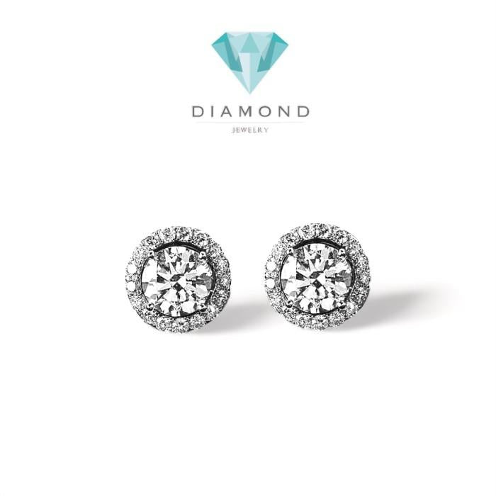 Solitaire jacket diamond earring 18k -Diamond Jewelry