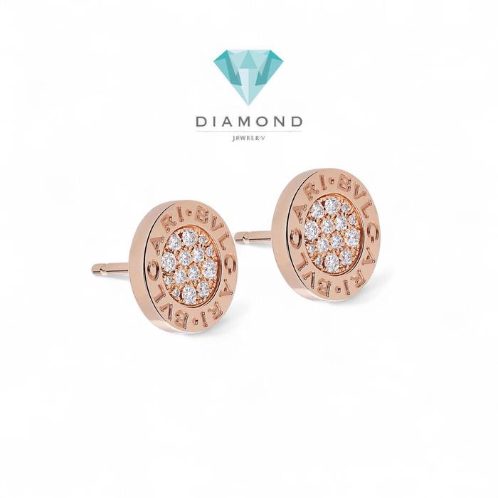 Anting  Bulat Berlian 18K-Diamond Jewelry-22ABD3984SD-HT