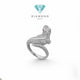 Cincin Mas Model Cicak 18K-Diamond Jewelry