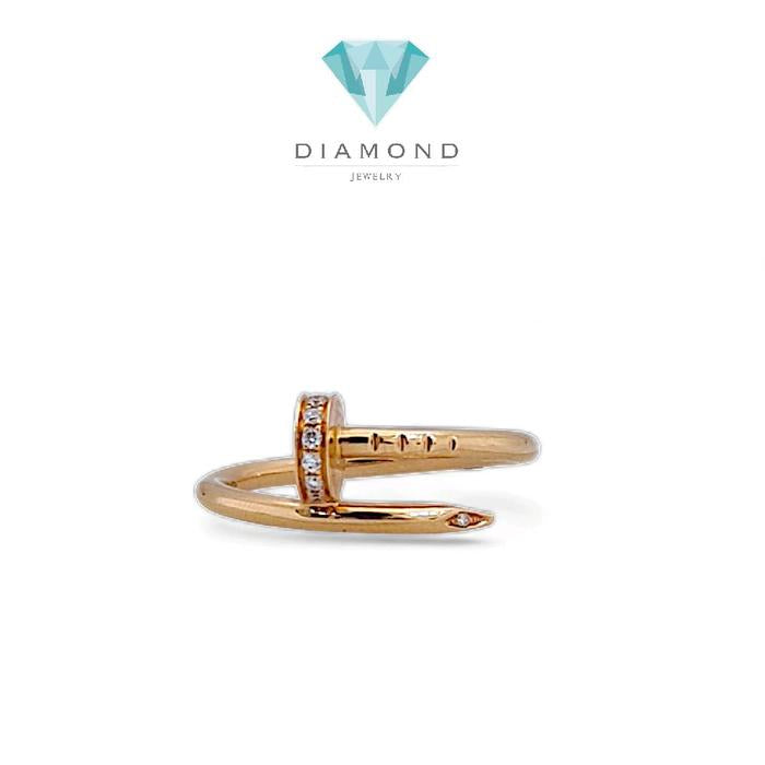 Small Nail Diamond Ring 18K / Cincin Paku Kecil 18K / Diamond Jewelry 352CBD5000RY-HT