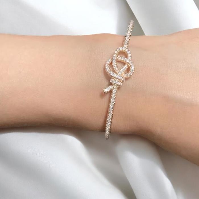 Bracelet Hinged 18K / Diamond Jewelry-401GBDDM10366LS-HT