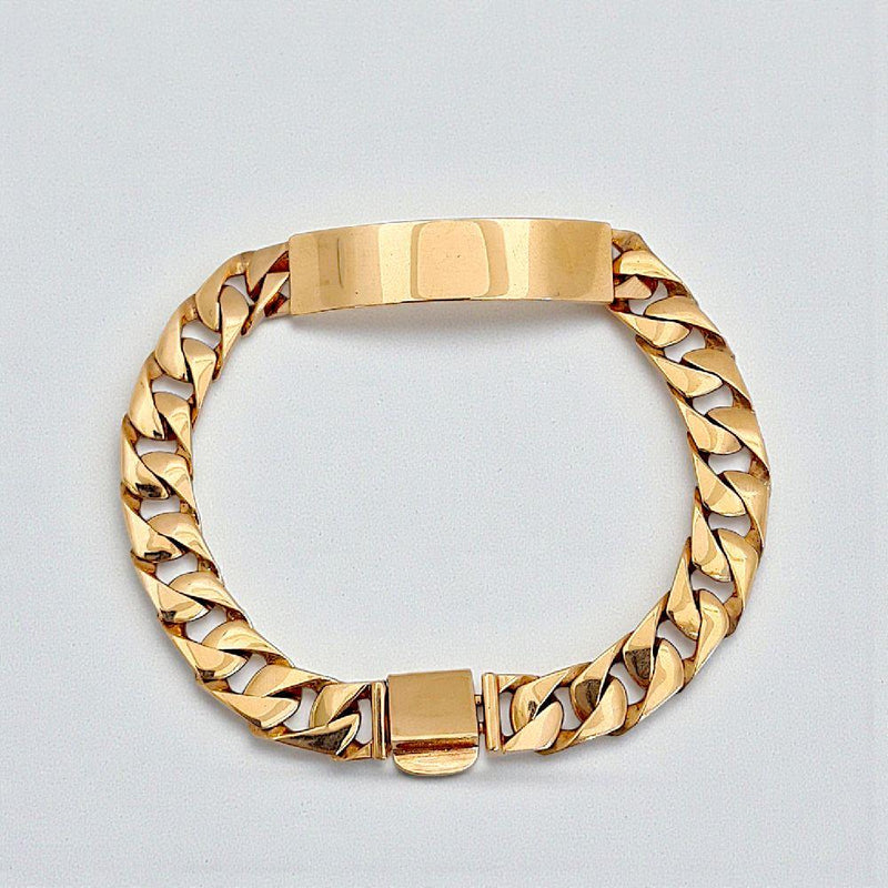Cuban Bracelet 18K / Gelang Sisik Naga 18K / Diamond Jewelry 425GBD4669RY - HT