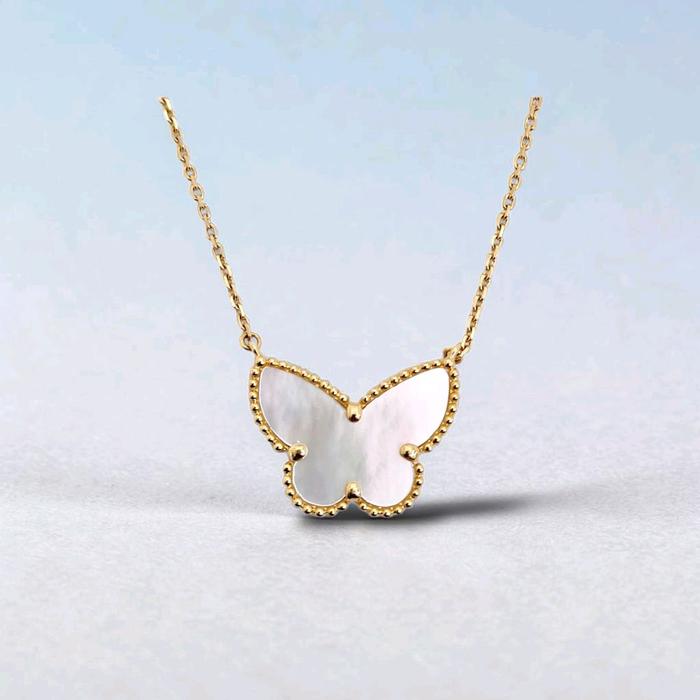 Lucky Alhambra butterfly Mop Necklace 18K / Diamond Jewelry / 159KBD80800AB