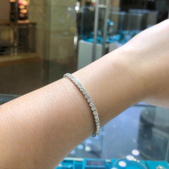 Tennis Bracelet diamond 18K/gelang berlian diamond natural tennis