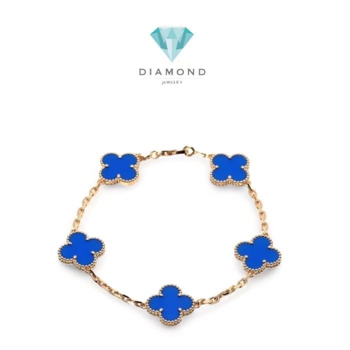 Lapis lazuli clover vintage bracelet vc-Diamond Jewelry