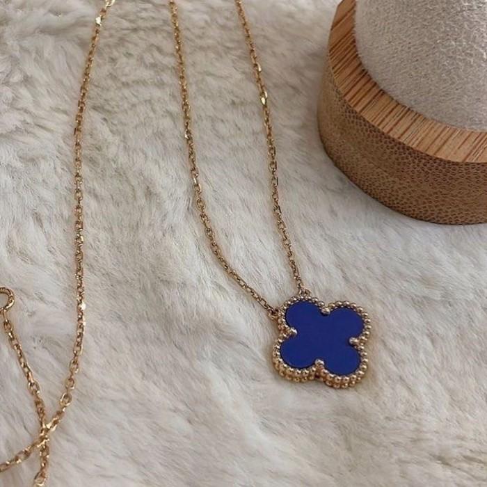 Clover lapis lazuli blue alhambra vc vintage 18k gold-Diamond Jewelry