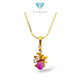 Ruby Floral Pendants 23K / Liontin Bunga Ruby 23K / Diamond Jewelry / 191LMSWP2