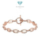 Chain anchor  Ancher H chain bracelet  Bangle chain 18k rose gold -Diamond Jewelry