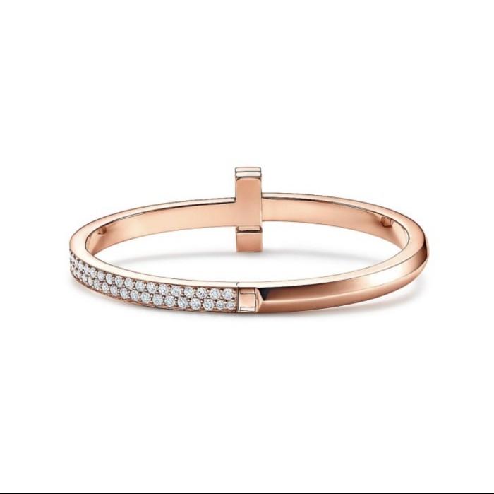T Hinged Diamond Regular Bangle Diamond Jewelry