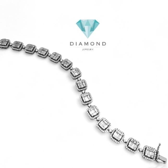 Gelang berlian baguette 18K Diamond Jewelry