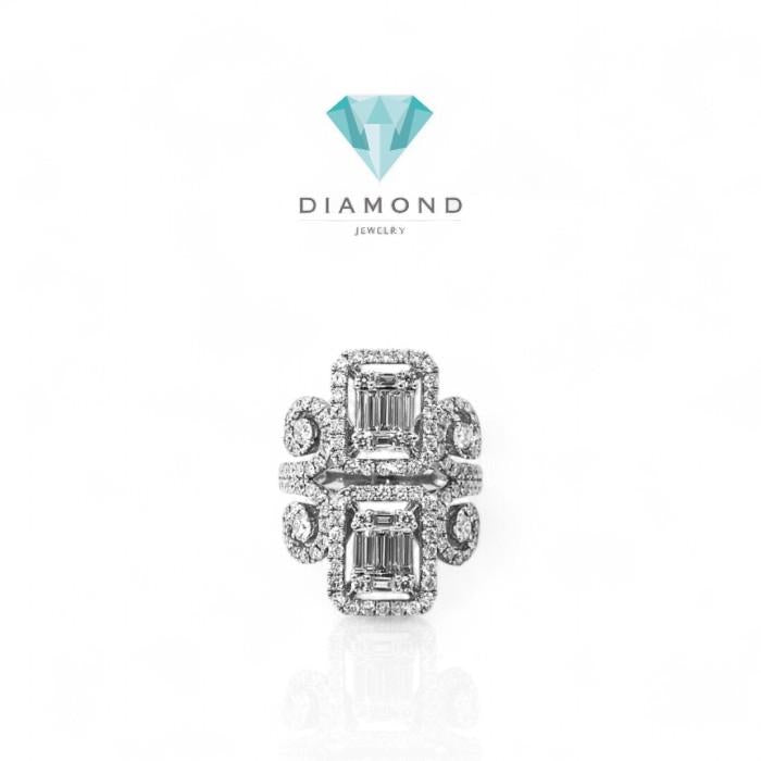 Cincin Duo Baguette diamond/ cincin berlian duo baguette