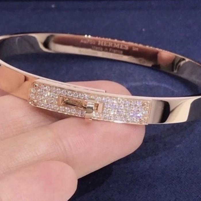 Diamond Bangle  kelly Diamond Jewelry - Rose Gold 030404-HT