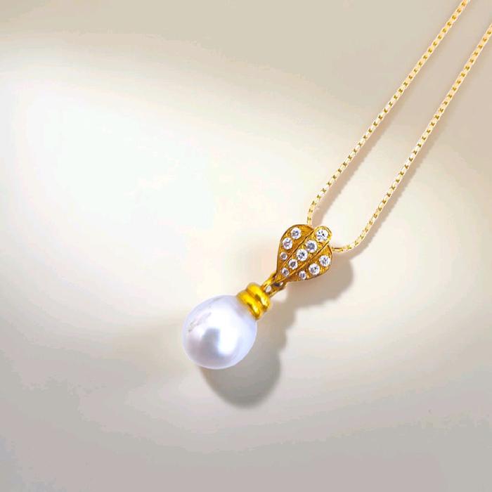 Pearl Pendant 23K / Liontin Liontin mutiara 23K / Diamond Jewelry / 195LMSWP6