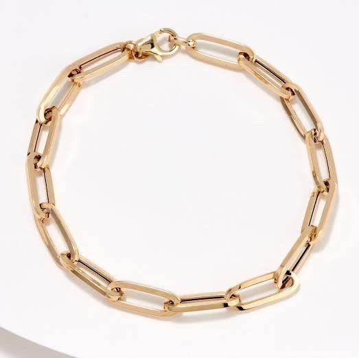 gelang paperclip rosegold emas 18 Krt Diamond Jewelry