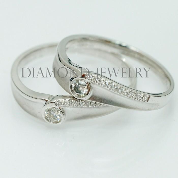 Cincin Kawin/Wedding Ring - Diamond Jewelry Two Tone 01020790/01020791