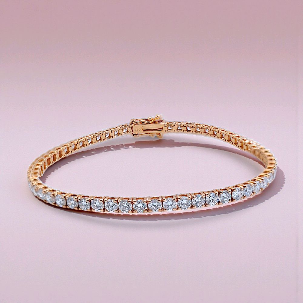 Tennis Diamond Bracelet 18K / Gelang Berlian Tennis 18K / Diamond Jewelry - 3GB4900PGK