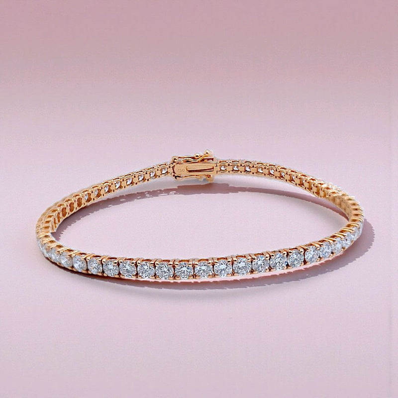 Tennis Diamond Bracelet 18K / Gelang Berlian Tennis 18K / Diamond Jewelry - 3GB4900PGK