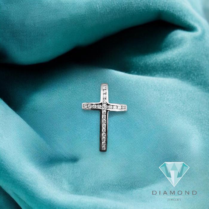 Simply Small Diamond Cross Pendant 18k/Liontin salib berlian simple-Diamond Jewelry