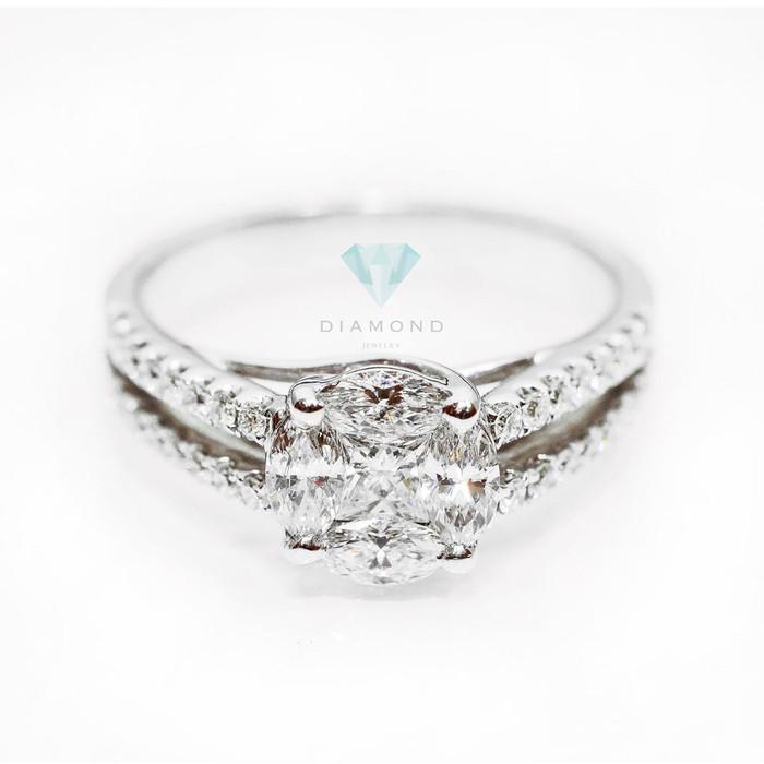 Classical Diamond Ring - Cincin Berlian - 01010448 - Diamond Jewelry