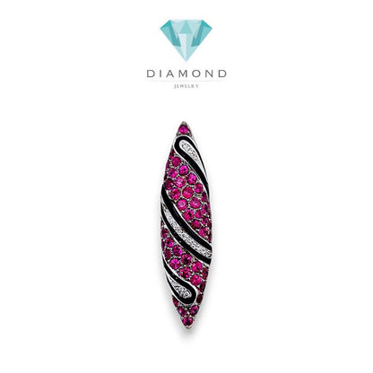 Twis Pink Sapphire Diamond Pendant / Diamond Jewelry