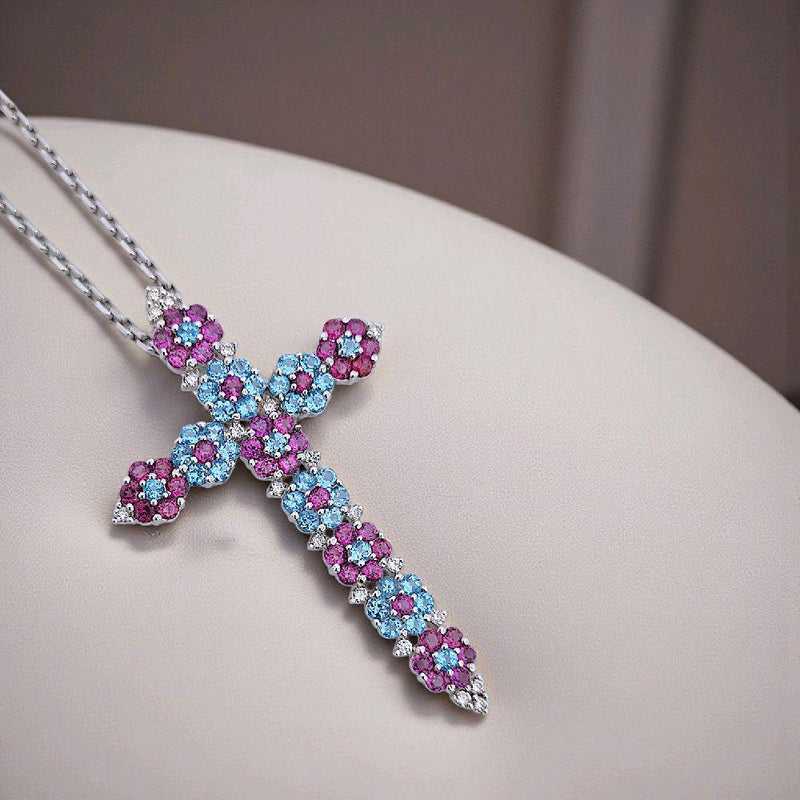 Cross Diamond Pendant 18K / Liontin Salib Berlian 18K / Diamond Jewelry 1LBGT690-HT