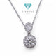 Liontin Tear Roud Double Lab Grown Diamond Pendant 18K / Elsy Diamond Jewelry - 2LBL7900PF - HT