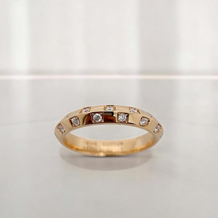 Le Damier Diamond  Ring 18K /Cincin Berlian Damier 18K / Diamond Jewelry-363CBD10000RY-HT