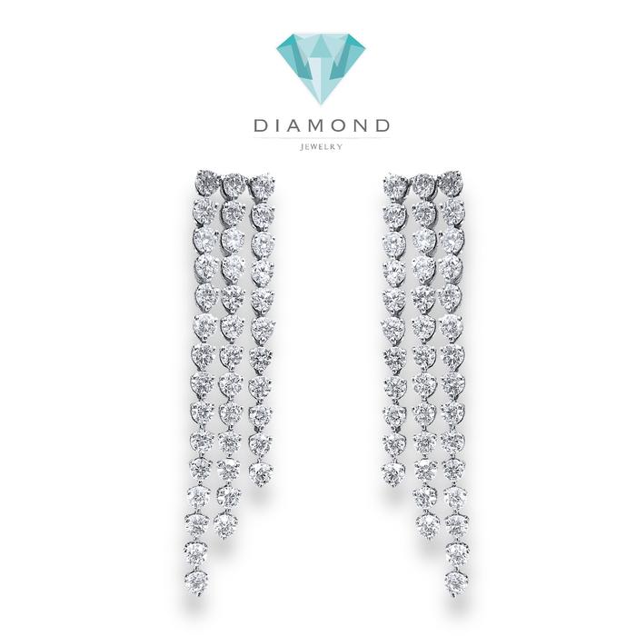 Anting Berlian Panjang/ Diamond Earring Rainfall triad / Diamond Jewelry