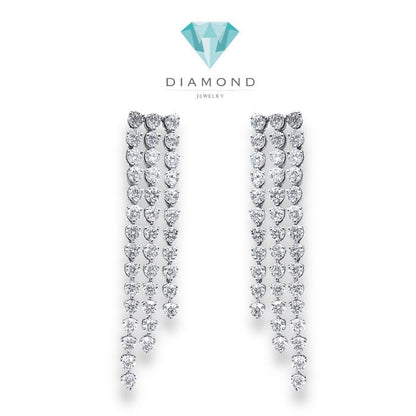 Anting Berlian Panjang/ Diamond Earring Rainfall triad / Diamond Jewelry