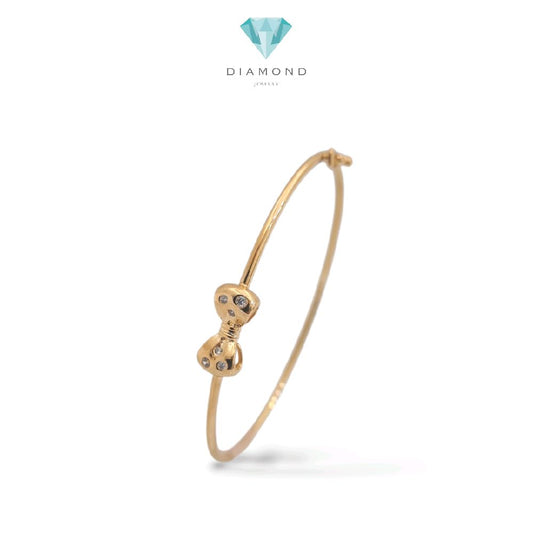 Ribbon Gold Bangle Brecelets 16K / Gelang Emas model Pita 16K / 469GMS322LS