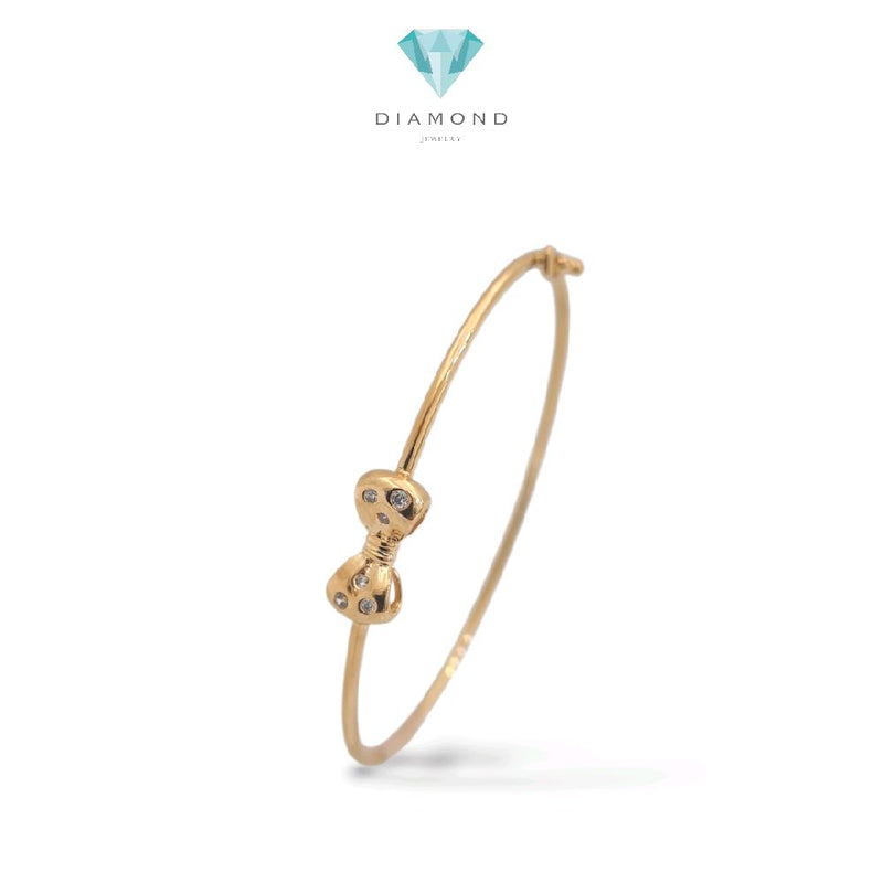 Ribbon Gold Bangle Brecelets 16K / Gelang Emas model Pita 16K / 469GMS322LS