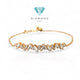 Gold Bracelet baguette emas/ gelang emas baguette zirconia-750K Diamond Jewelry