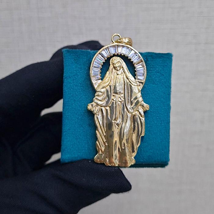 Liontin Emas Bunda Maria 18K-Diamond Jewelry
