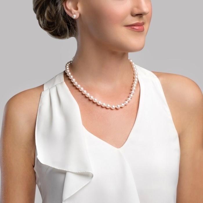 Akoya White pearl mutiara asli kalung/anting/gelang