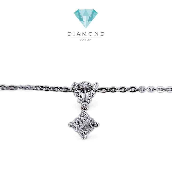 Liontin Square Diamond 18K / Diamond Jewelry