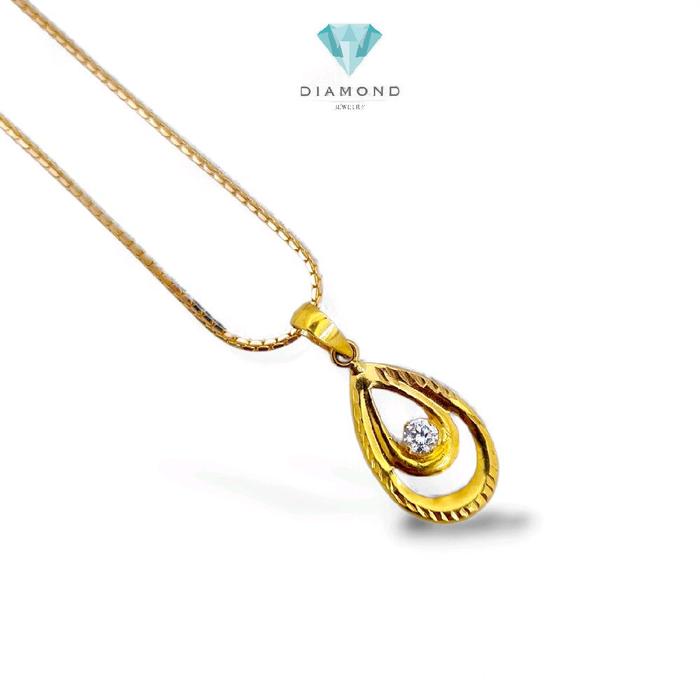 Gold Teardrop Pendats 23K / Liontin Emas Teardrop 23K / Diamond Jewelry / 248LMSWP1