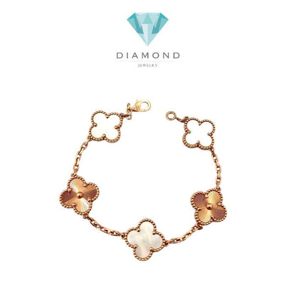 Bracelet Vintage  MOP 18K /  Gelang Emas Vintage Alhambra / Diamond Jewelry