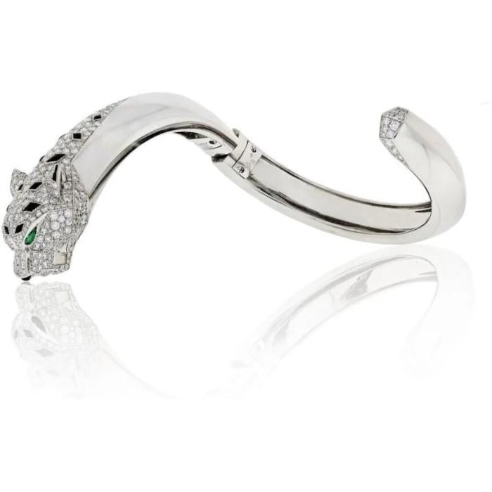 Panther big bangleemerald diamond 18k -Diamond Jewelry