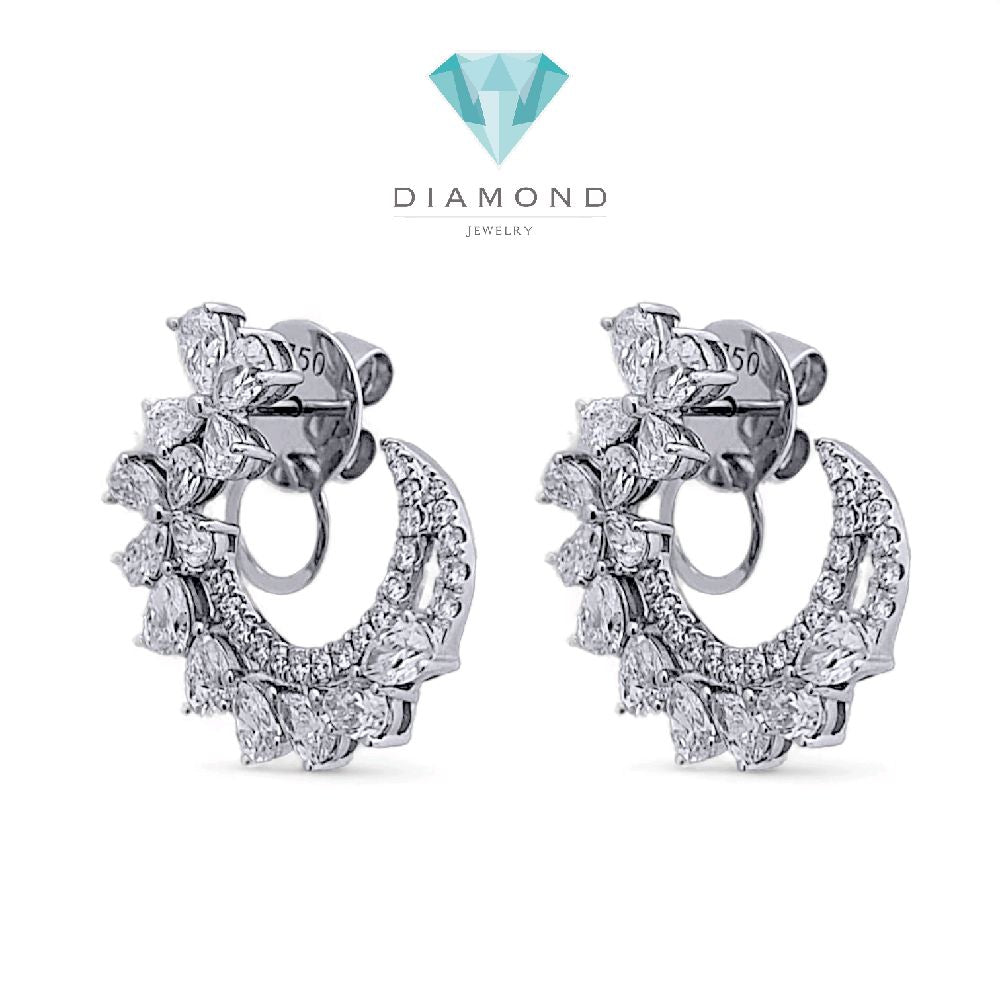 Flower Diamond Earring 18K Model C / Anting Bunga Berlian 18K / Diamond Jewelry 397AB20600VIONLS -HT