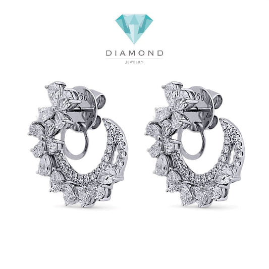 Flower Diamond Earring 18K Model C / Anting Bunga Berlian 18K / Diamond Jewelry 397AB20600VIONLS -HT